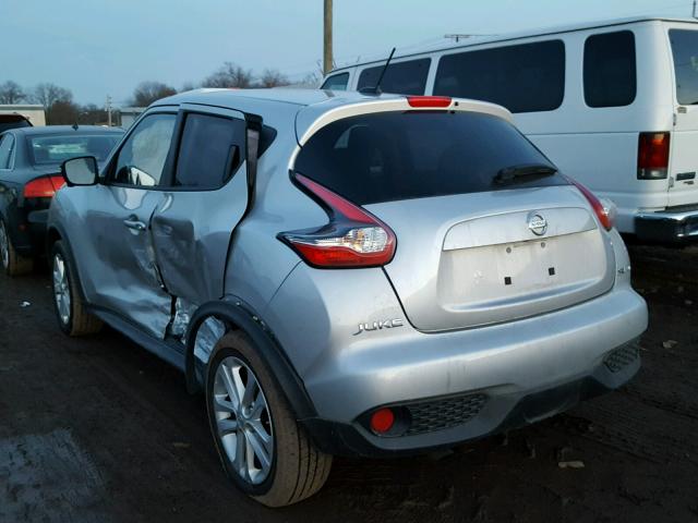 JN8AF5MV6FT558467 - 2015 NISSAN JUKE S SILVER photo 3