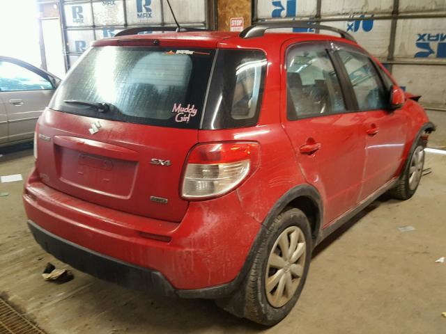 JS2YB5A31A6301366 - 2010 SUZUKI SX4 BASE RED photo 4