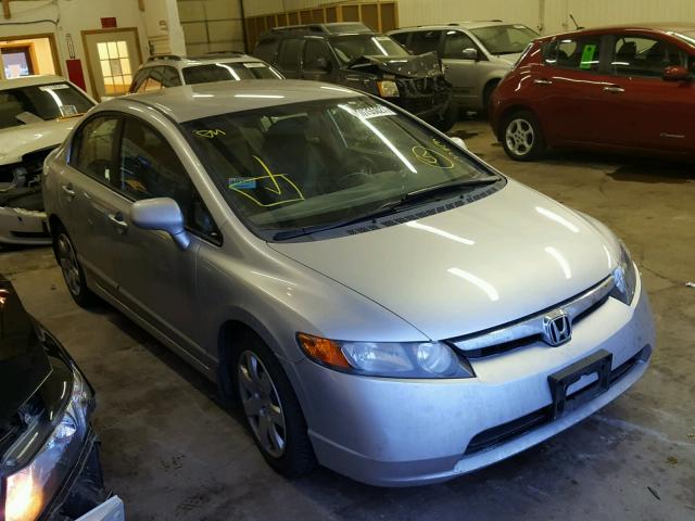 1HGFA16536L067782 - 2006 HONDA CIVIC LX SILVER photo 1