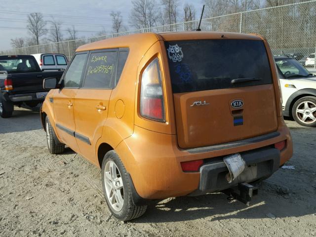 KNDJT2A22B7306814 - 2011 KIA SOUL + ORANGE photo 3