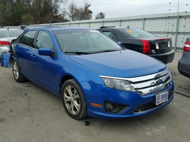 3FAHP0HG8CR119652 - 2012 FORD FUSION SE BLUE photo 1