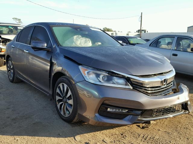 JHMCR6F33HC013406 - 2017 HONDA ACCORD HYB GRAY photo 1