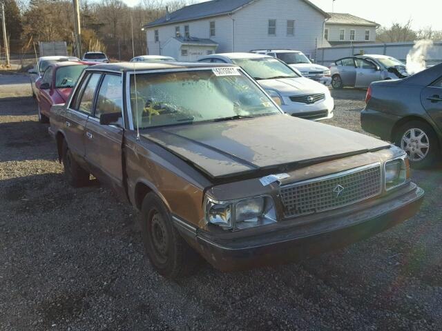 1P3BP36KXHF125594 - 1987 PLYMOUTH RELIANT LE BROWN photo 1