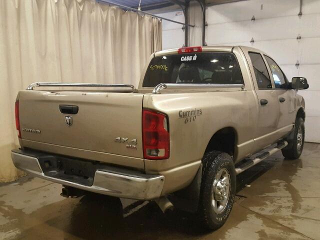 3D7KS28C55G716866 - 2005 DODGE RAM 2500 S TAN photo 4