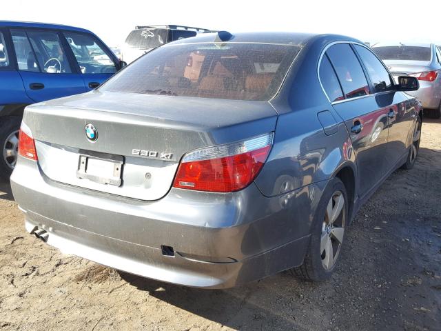 WBANF73536CG65860 - 2006 BMW 530 XI GRAY photo 4