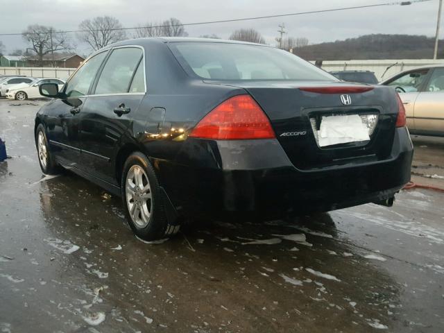 1HGCM56376A153527 - 2006 HONDA ACCORD SE BLACK photo 3