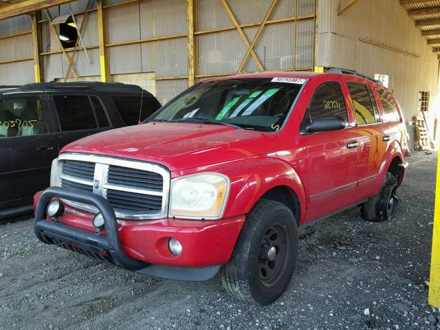 1D4HD48N84F171115 - 2004 DODGE DURANGO SL RED photo 2