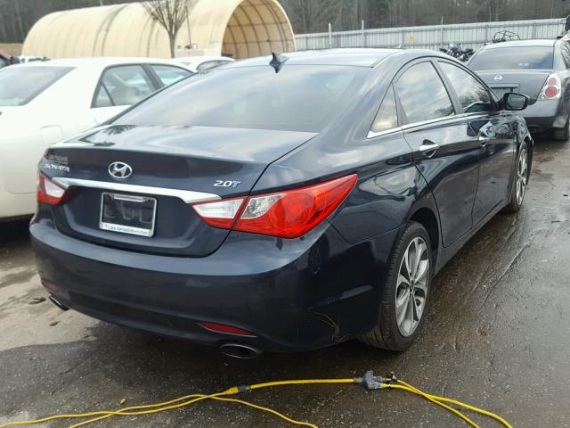 5NPEC4AB6DH802677 - 2013 HYUNDAI SONATA SE BLUE photo 4