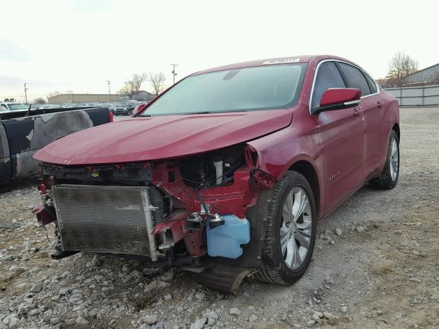 2G1125S38E9259179 - 2014 CHEVROLET IMPALA LT RED photo 2