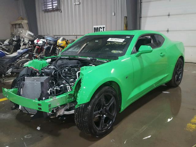 1G1FD1RS7H0201911 - 2017 CHEVROLET CAMARO LT GREEN photo 2