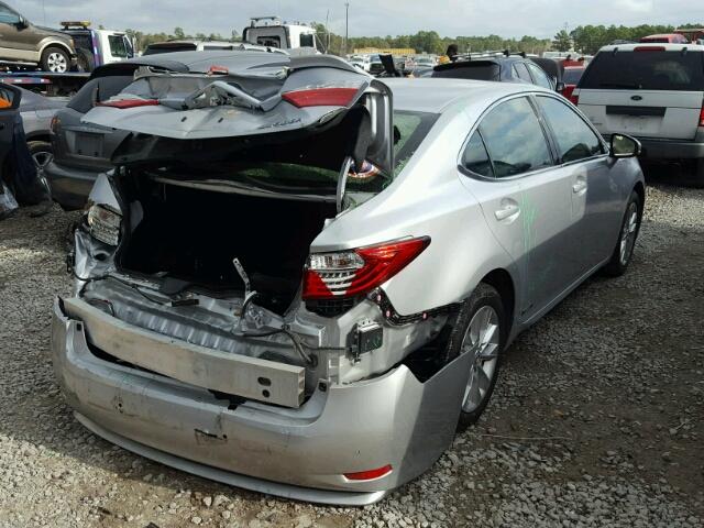 JTHBW1GG0D2004672 - 2013 LEXUS ES 300H SILVER photo 4