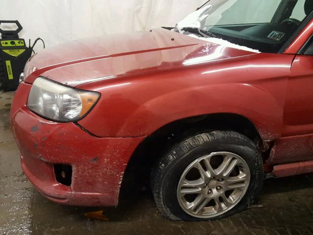 JF1SG66678H724435 - 2008 SUBARU FORESTER S RED photo 9