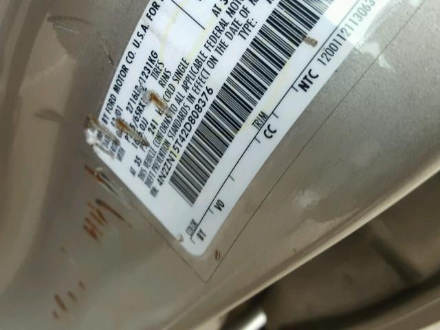 4N2ZN15T42D808376 - 2002 NISSAN QUEST GXE TAN photo 10