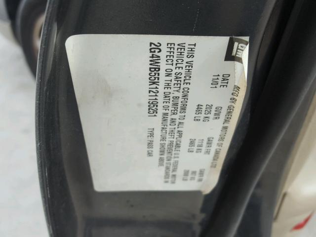 2G4WB55K121195251 - 2002 BUICK REGAL LS 绿色 照片 10