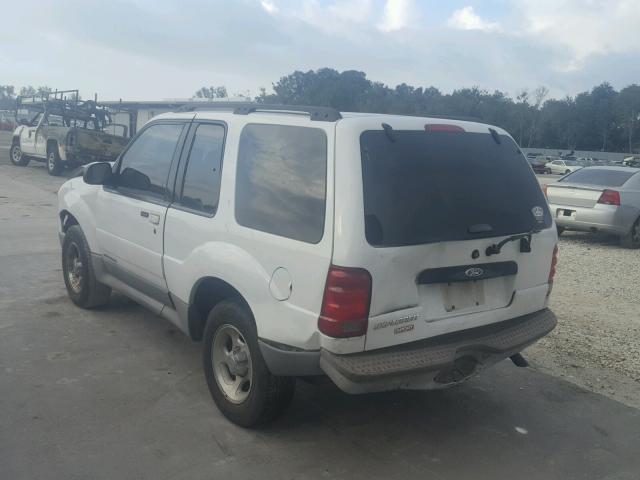 1FMYU60EX1UC79257 - 2001 FORD EXPLORER S WHITE photo 3