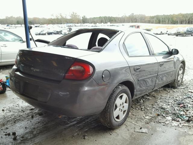 1B3ES26C73D179603 - 2003 DODGE NEON SE CHARCOAL photo 4