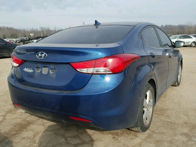 KMHDH4AE6DU944746 - 2013 HYUNDAI ELANTRA GL BLUE photo 4