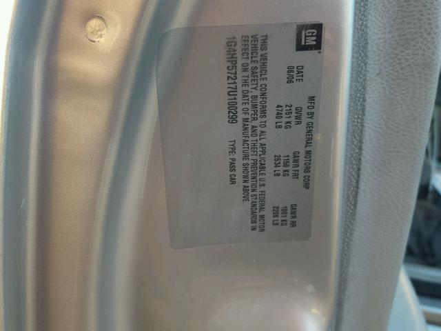 1G4HP57217U100299 - 2007 BUICK LUCERNE CX SILVER photo 10