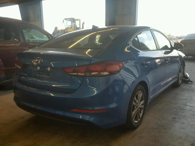 KMHD84LF1HU396277 - 2017 HYUNDAI ELANTRA SE BLUE photo 4