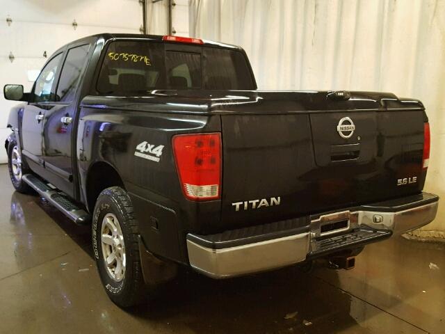 1N6AA07B54N510925 - 2004 NISSAN TITAN XE BLACK photo 3