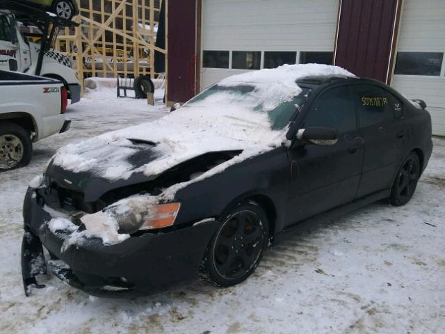 4S3BL686254208375 - 2005 SUBARU LEGACY GT BLACK photo 2