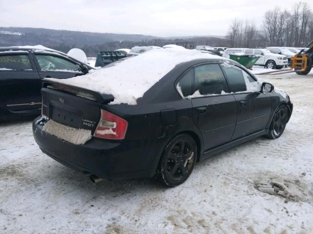 4S3BL686254208375 - 2005 SUBARU LEGACY GT BLACK photo 4