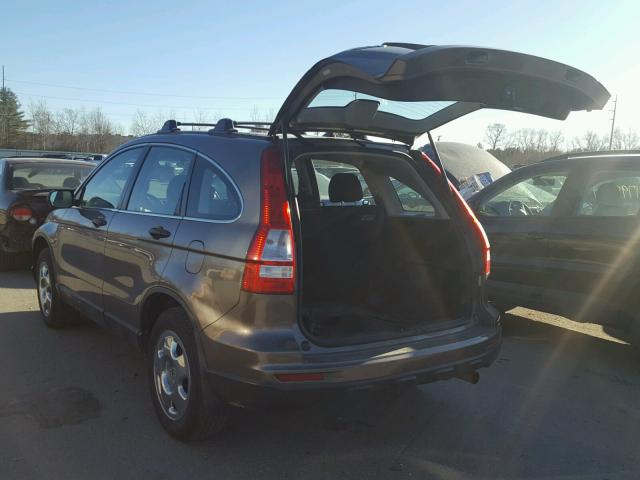 5J6RE4H30BL039567 - 2011 HONDA CR-V LX GRAY photo 3