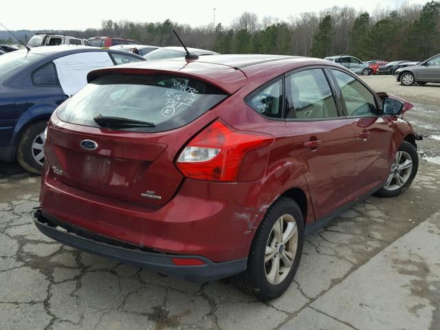 1FADP3K22EL444036 - 2014 FORD FOCUS SE RED photo 4