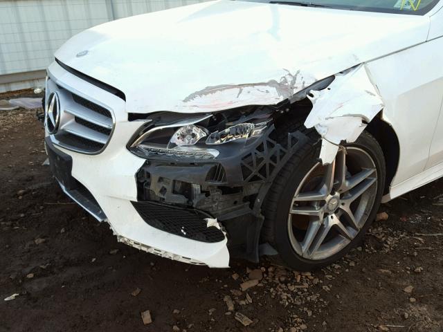 WDDHF8JB3FB091445 - 2015 MERCEDES-BENZ E 350 4MAT WHITE photo 9