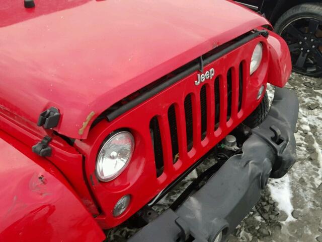 1C4BJWEG6EL140493 - 2014 JEEP WRANGLER U RED photo 9