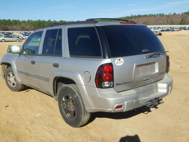 1GNDS13S742119583 - 2004 CHEVROLET TRAILBLAZE SILVER photo 3