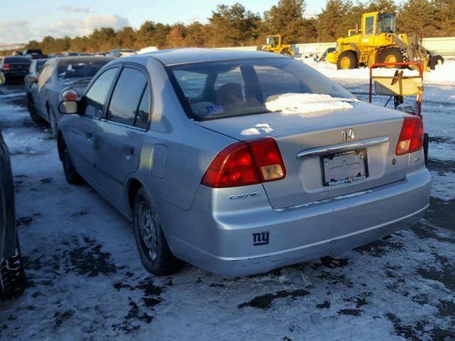 2HGES16221H514123 - 2001 HONDA CIVIC DX SILVER photo 3