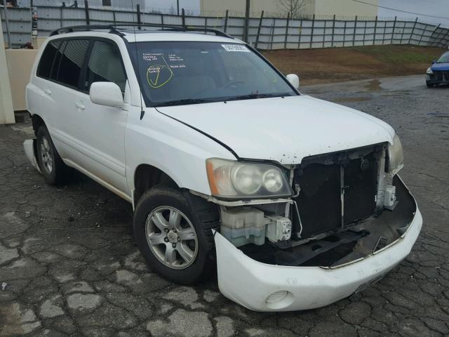 JTEHF21A620064529 - 2002 TOYOTA HIGHLANDER WHITE photo 1