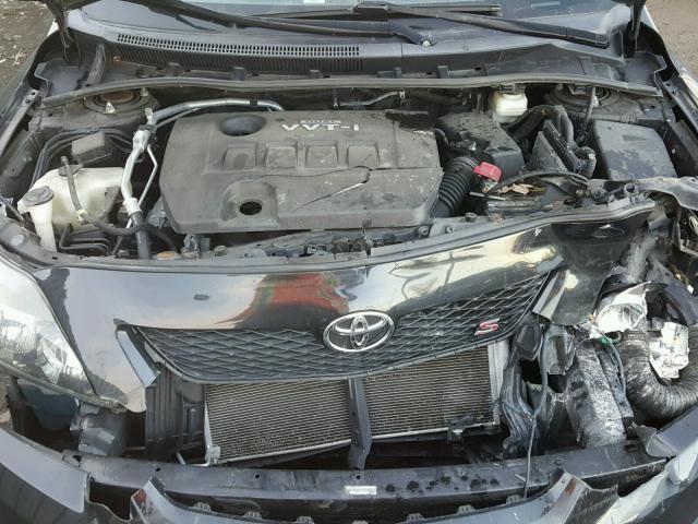 1NXBU40E19Z077221 - 2009 TOYOTA COROLLA BA BLACK photo 7