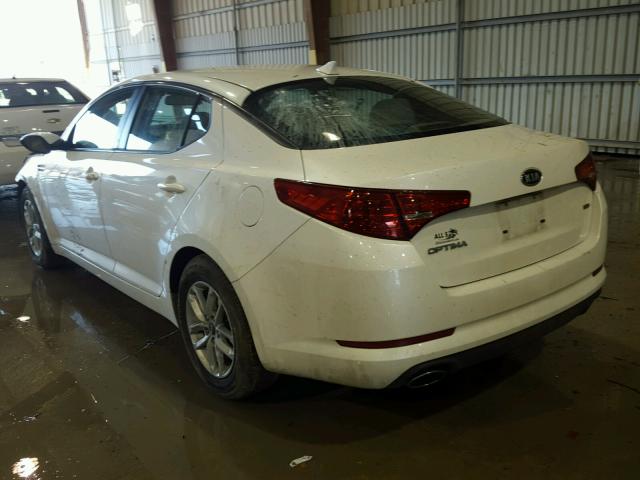 KNAGM4A75B5078038 - 2011 KIA OPTIMA LX WHITE photo 3