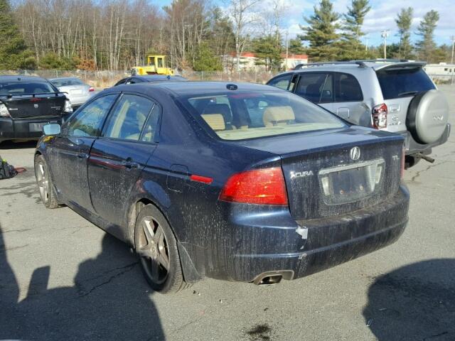 19UUA66285A004603 - 2005 ACURA TL BLUE photo 3