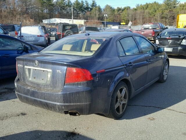 19UUA66285A004603 - 2005 ACURA TL BLUE photo 4