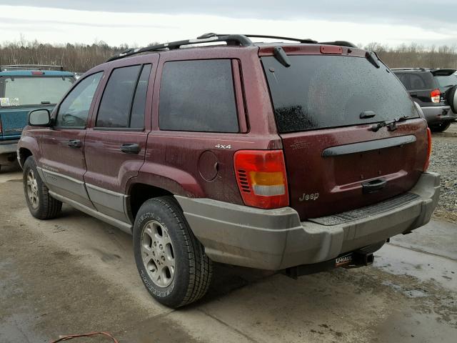 1J4GW48S7YC330815 - 2000 JEEP GRAND CHER MAROON photo 3