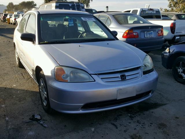 1HGES15522L083086 - 2002 HONDA CIVIC LX SILVER photo 1