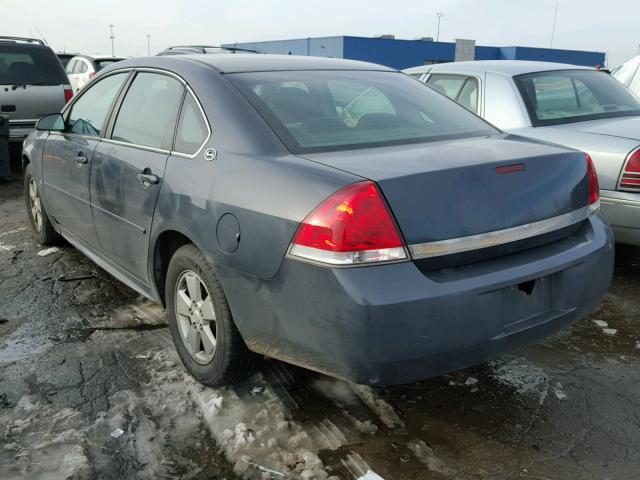 2G1WT57N091302317 - 2009 CHEVROLET IMPALA 1LT GRAY photo 3