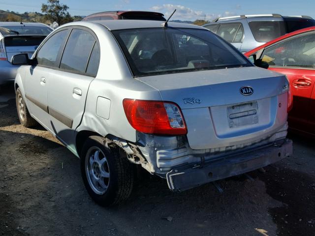 KNADE123976269148 - 2007 KIA RIO BASE SILVER photo 3