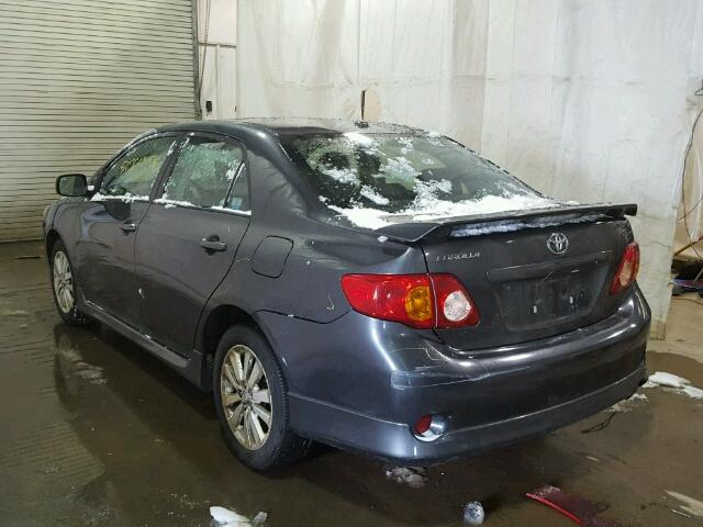 2T1BU40E89C126643 - 2009 TOYOTA COROLLA BA GRAY photo 3