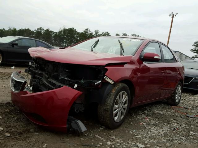 KNAFU4A27A5163719 - 2010 KIA FORTE EX RED photo 2