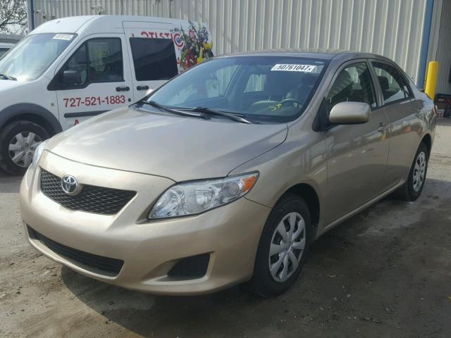 1NXBU40E29Z064851 - 2009 TOYOTA COROLLA BA BEIGE photo 2