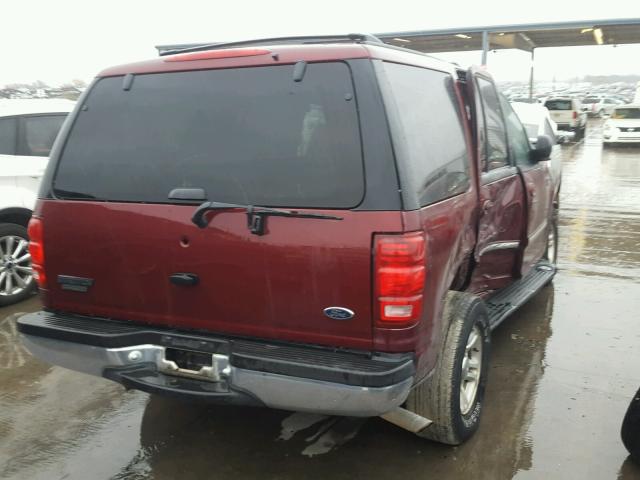 1FMRU15L71LA01050 - 2001 FORD EXPEDITION BURGUNDY photo 4