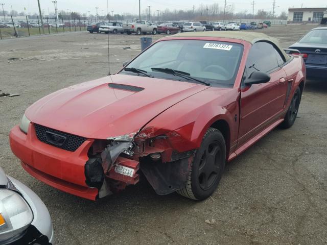 1FAFP44481F234871 - 2001 FORD MUSTANG RED photo 2