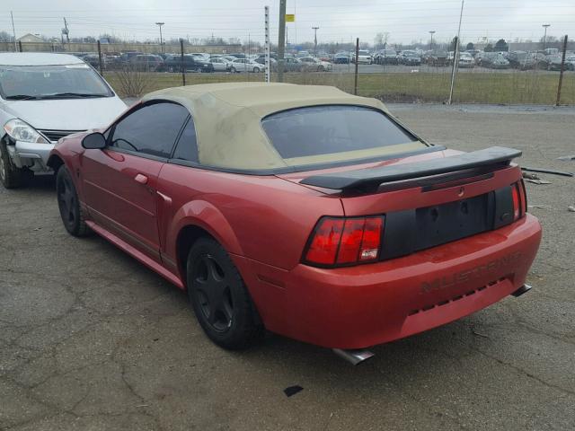 1FAFP44481F234871 - 2001 FORD MUSTANG RED photo 3