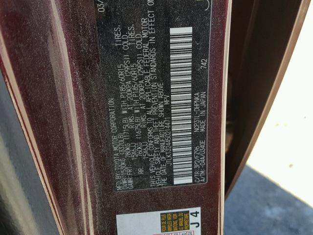 JTLKT324450214471 - 2005 TOYOTA SCION XB 紫色 照片 10