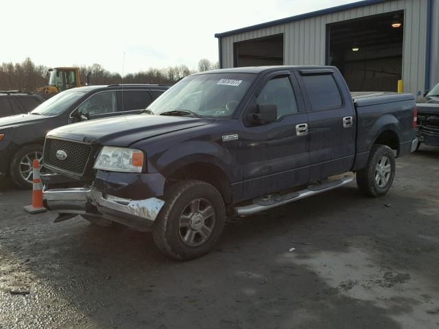 1FTRW14W24KB80585 - 2004 FORD F150 SUPER BLUE photo 2