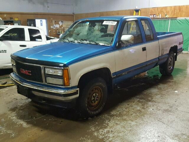 2GTEK19H2M1545867 - 1991 GMC SIERRA K15 BLUE photo 2